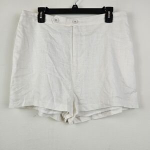 Princess Polly Linen Blend lined Short Size 10 Ivory